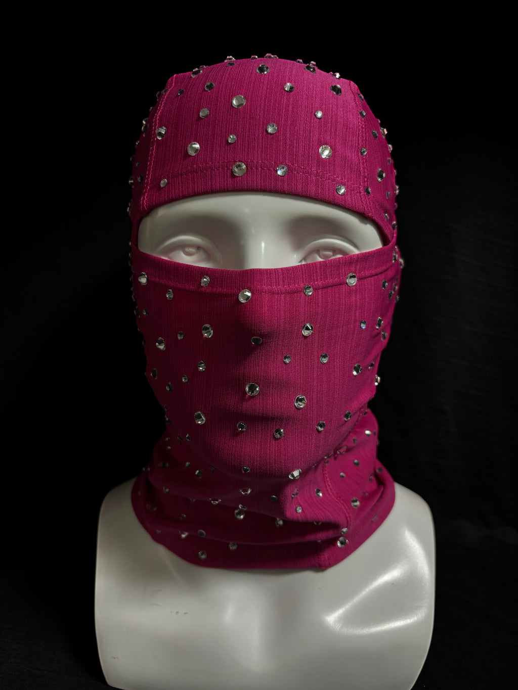 Red handcrafted rhinestone head cover